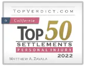 Matt Zavala | Top 50 Personal Injury Settlements in California in 2022