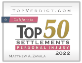 Matt Zavala | Top 50 Personal Injury Settlements in California in 2022